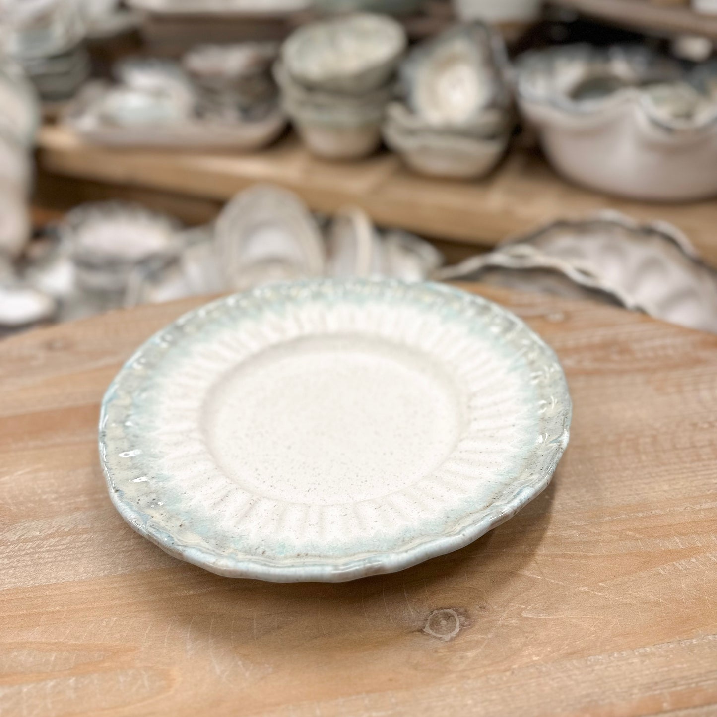 Etta B Crimped Edge Round Plate
