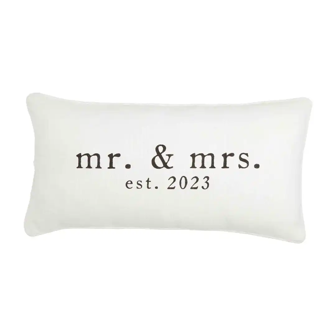 Lumbar Mr. and Mrs. Est. 2023 Pillow