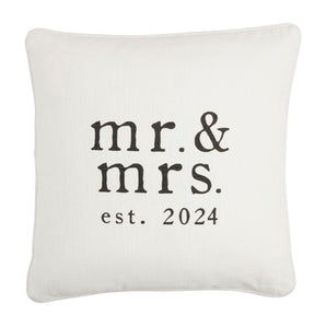Square Mr. & Mrs. 2024 Pillow