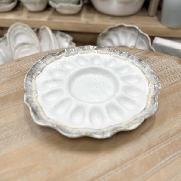 Etta B Handcrafted Egg Platter