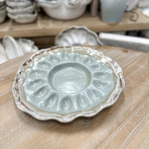 Etta B Handcrafted Egg Platter