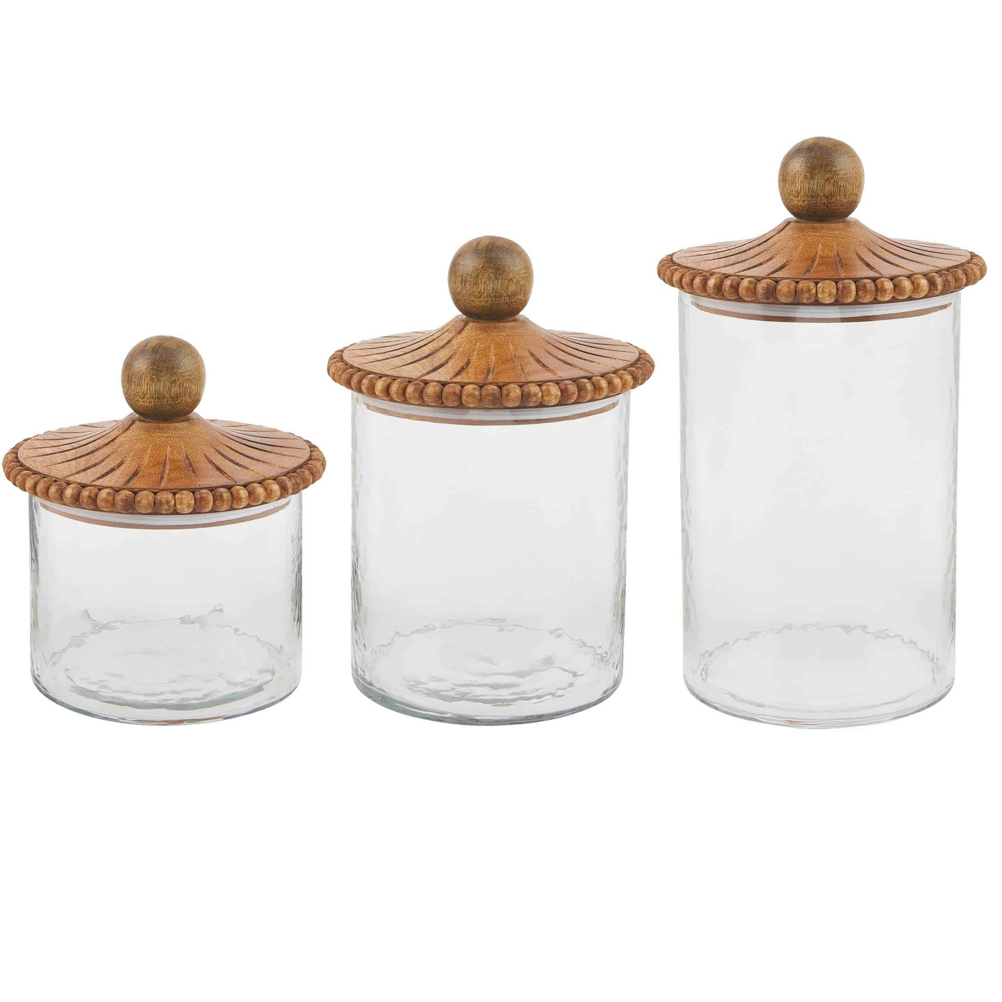 Beaded Glass Canister Set of 3
