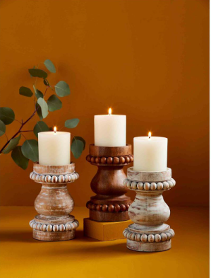 Short Beaded Candlestick
