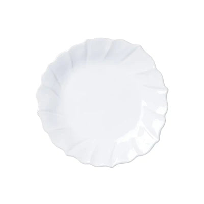Vietri Incanto White Ruffle Salad Plate