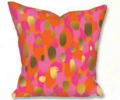 Pink & Orange Daubs Pillow