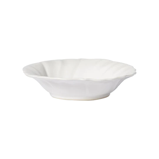 Vietri Incanto White Ruffle Pasta Bowl