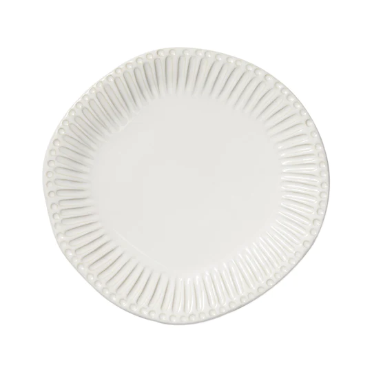 Vietri Incanto Stone White Stripe Dinner Plate