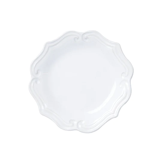 Vietri Incanto Stone White Baroque Salad Plate