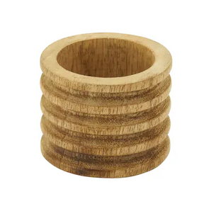 Wood Ribbed Napkin Ring