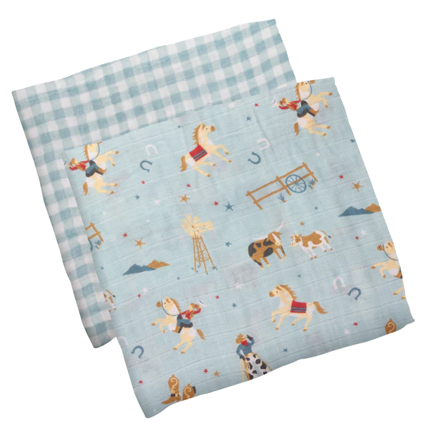 Stephen Joseph Muslin Blanket Set of 2