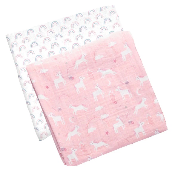Stephen Joseph Muslin Blanket Set of 2