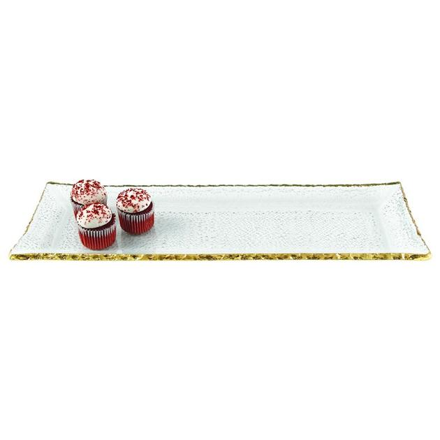 Gold Edge Rectangular Platter