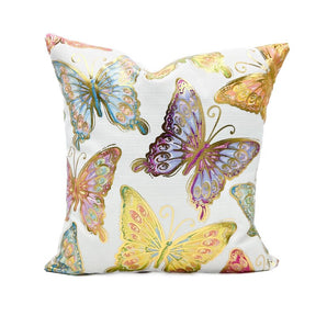 Golden Pastel Butterflies Pillow