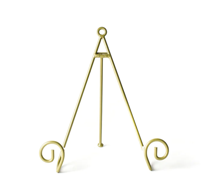 Happy Everything Large Gold Swirl Plate Stand