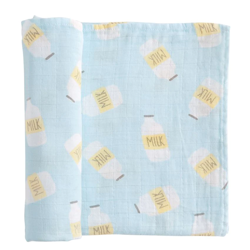 Blue Milk Swaddle Blanket