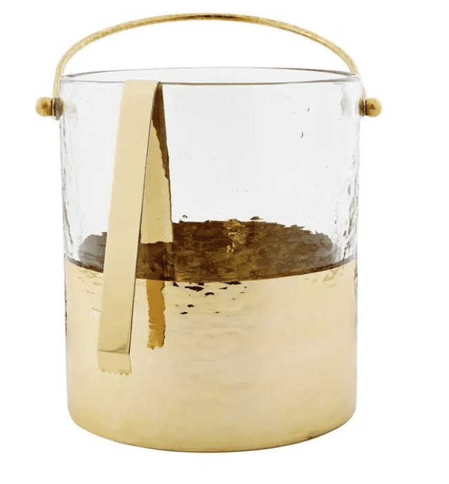 Gold Hammered Ice Bucket