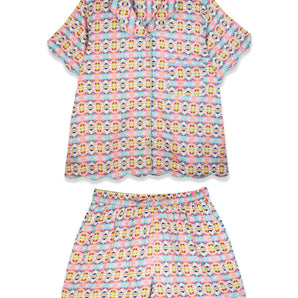 Laura Park Sumner Pink Scalloped Pajama Short Set