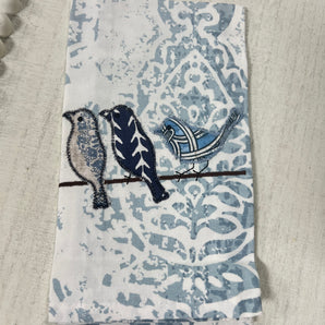 Three Bird Appliqué Hand Towel