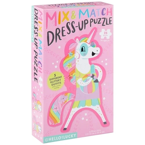 Dress Up Unicorn Shape Puzzle