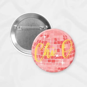 Greek Disco Ball Button