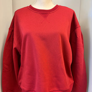 Pleated Pullover Sweatshirt