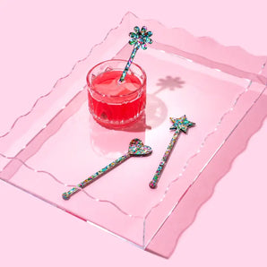 Medium Rectangle Clear Wavy Tray