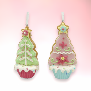 Iced Cookie Cupcake Ornament