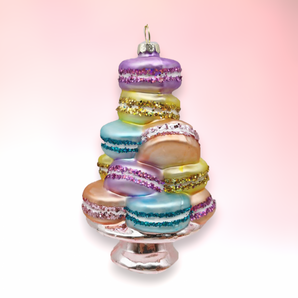 Macaron Stack On Plate Ornament