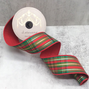 D Stevens 2.5” Traditional Plaid Ribbon