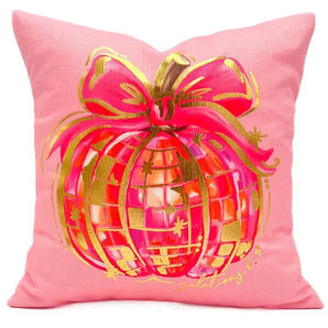 Pink Disco Pumpkin Pillow
