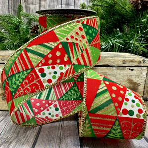 D Stevens 2.5" Linen Modern Triangle Ribbon