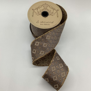 D Stevens 2.5" Jacquard Diamond Ribbon