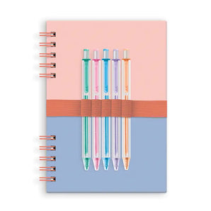 Coral & Salt Water Harper Spiral Notebook Pen Set