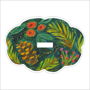 Pinecone & Holly Double Acrylic Stand