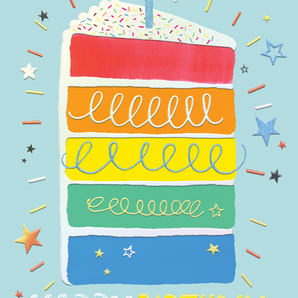 Treat Yourself Rainbow Cake Card