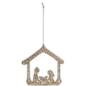 Gold Nativity Ornament