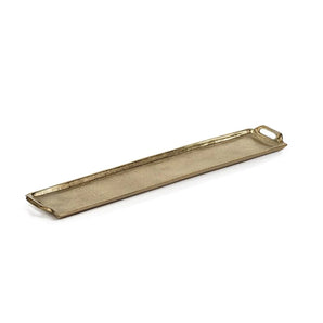Rectangular Gold Tray with Handles