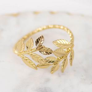 Gold Laurel Wreath Napkin Ring