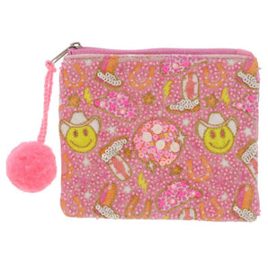 Disco Cowgirl Beaded Coin Purse