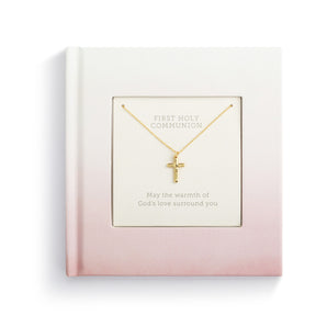 First Communion Book and Necklace