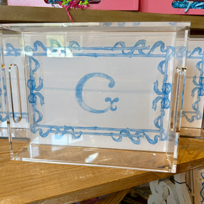 Blue Ribbons Initial 8x10 Tray