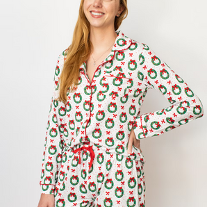 Clara Wreath Long Sleeve Short Set