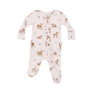 Angel Dear Soft Deer Zipper Footie