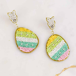 Easter Egg Beaded Earring