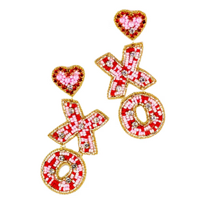 XOXO Beaded Earrings