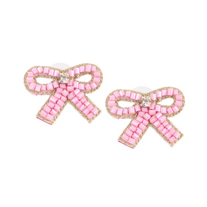 Bows Beaded Earrings