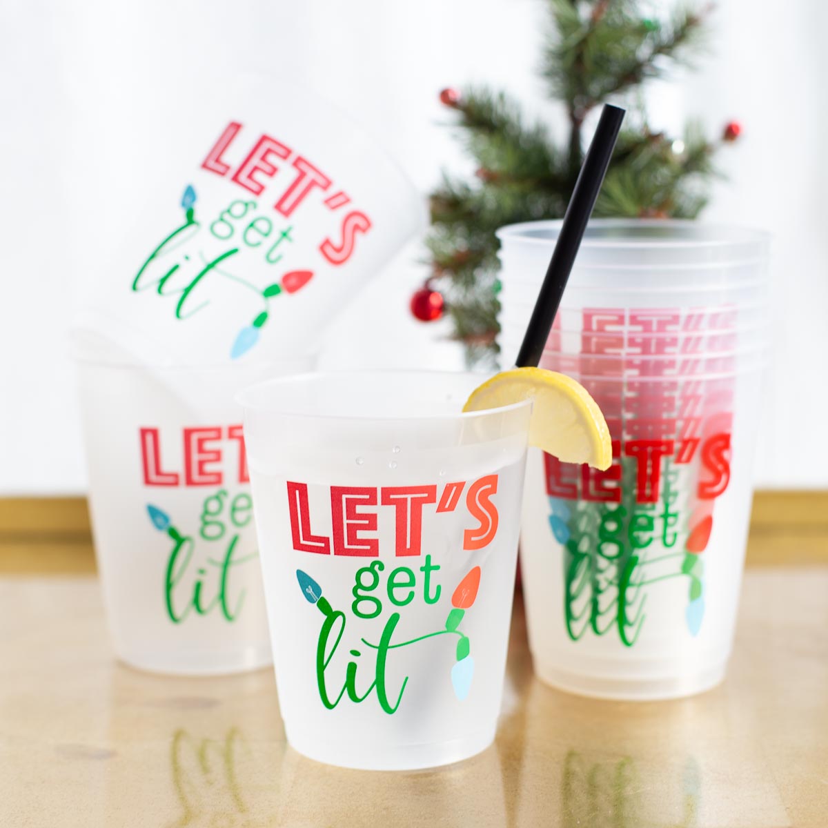 Lets Get Lit Frosted Cups – Tiny Tag Co.