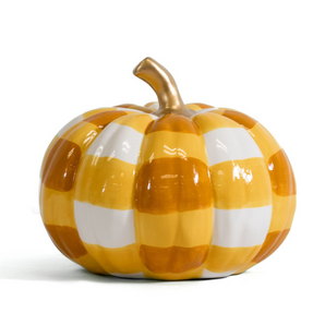 Aiden Checkered Pumpkin Decor