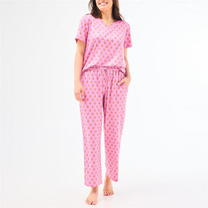 Alli Floral Foulard Pink Pant Set