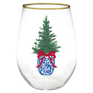 Chinoiserie Tree Stemless Wine